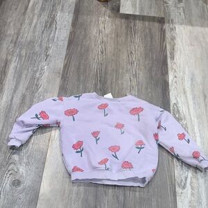 Zara Lavender Floral Print Sweatshirt